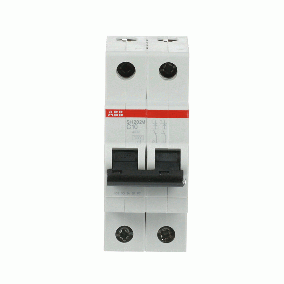 ABB 2CDS272011R0104, SH202M-C 10, Compact Home, 10 Amper, 2 Kutuplu, C Tipi, Otomatik Sigorta, 10 kA, 2x10C