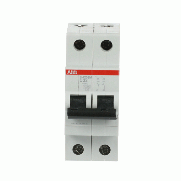 ABB 2CDS272011R0324, SH202M-C 32, Compact Home, 32 Amper, 2 Kutuplu, C Tipi, Otomatik Sigorta, 10 kA, 2x32C