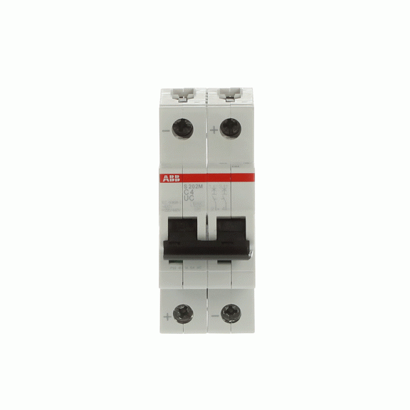 ABB 2CDS272061R0044, S 202 M-C 4UC, System Pro M, 4 Amper, 2 Kutuplu, B Tipi, Otomatik Sigorta, 10 kA, 2x4B