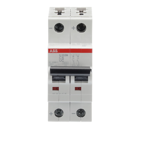 ABB 2CDS272061R0064, S 202 M-C 6UC, System Pro M, 6 Amper, 2 Kutuplu, B Tipi, Otomatik Sigorta, 10 kA, 2x6B