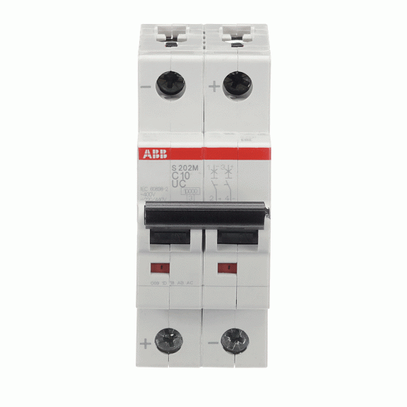 ABB 2CDS272061R0104, S 202 M-C 10UC, System Pro M, 10 Amper, 2 Kutuplu, B Tipi, Otomatik Sigorta, 10 kA, 2x10B