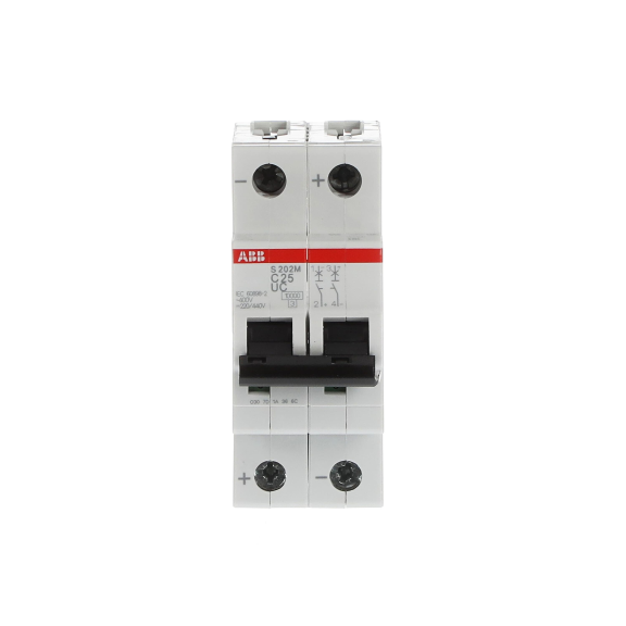 ABB 2CDS272061R0254, S 202 M-C 25UC, System Pro M, 25 Amper, 2 Kutuplu, B Tipi, Otomatik Sigorta, 10 kA, 2x25B