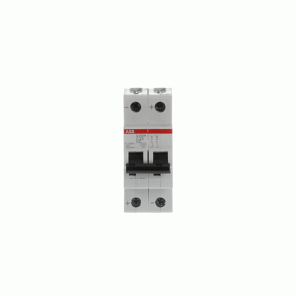 ABB 2CDS272061R0254, S 202 M-C 25UC, System Pro M, 25 Amper, 2 Kutuplu, B Tipi, Otomatik Sigorta, 10 kA, 2x25B