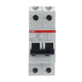 ABB 2CDS272061R0324, S 202 M-C 32UC, System Pro M, 32 Amper, 2 Kutuplu, B Tipi, Otomatik Sigorta, 10 kA, 2x32B
