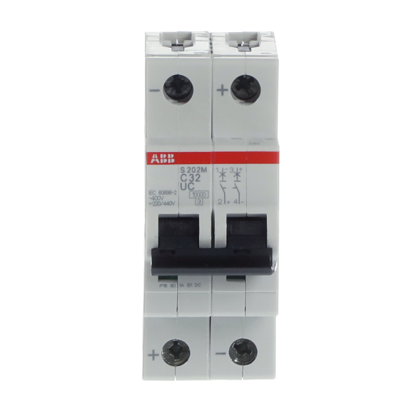 ABB 2CDS272061R0324, S 202 M-C 32UC, System Pro M, 32 Amper, 2 Kutuplu, B Tipi, Otomatik Sigorta, 10 kA, 2x32B
