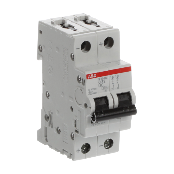 ABB 2CDS272061R0324, S 202 M-C 32UC, System Pro M, 32 Amper, 2 Kutuplu, B Tipi, Otomatik Sigorta, 10 kA, 2x32B