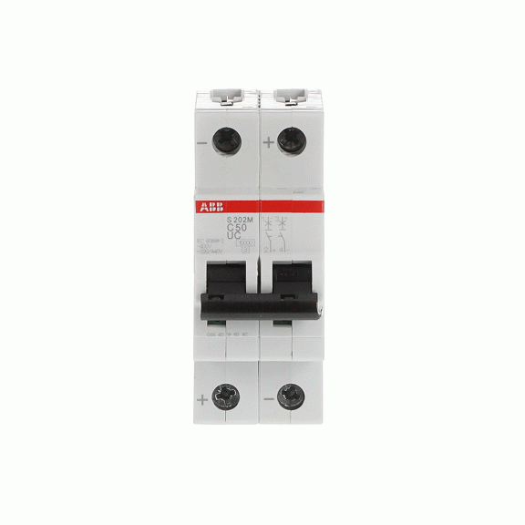 ABB 2CDS272061R0504, S 202 M-C 50UC, System Pro M, 50 Amper, 2 Kutuplu, B Tipi, Otomatik Sigorta, 10 kA, 2x50B