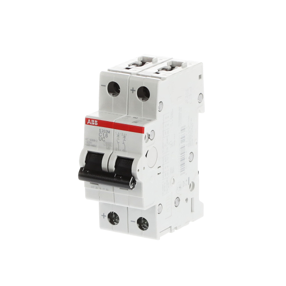 ABB 2CDS272061R0974, S 202 M-C 1,6UC, System Pro M, 1.6 Amper, 2 Kutuplu, B Tipi, Otomatik Sigorta, 10 kA, 2x1.6B