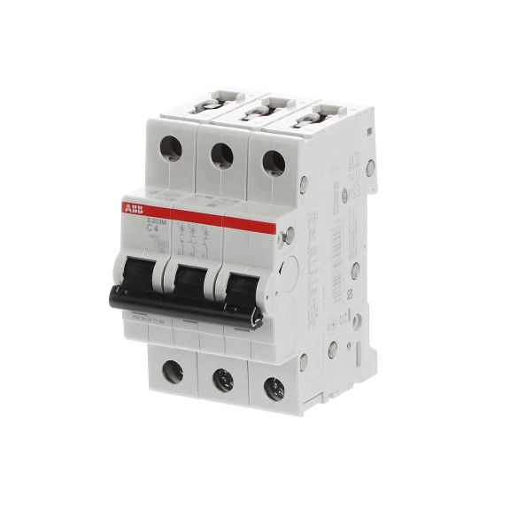 ABB 2CDS273001R0044, S 203 M-C 4, System Pro M, 4 Amper, 3 Kutuplu, C Tipi, Otomatik Sigorta, 10 kA, 3x4C