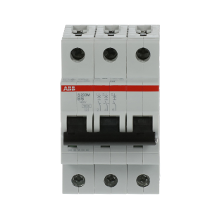 ABB 2CDS273001R0065, S 203 M-B 6, System Pro M, 6 Amper, 3 Kutuplu, B Tipi, Otomatik Sigorta, 10 kA, 3x6B
