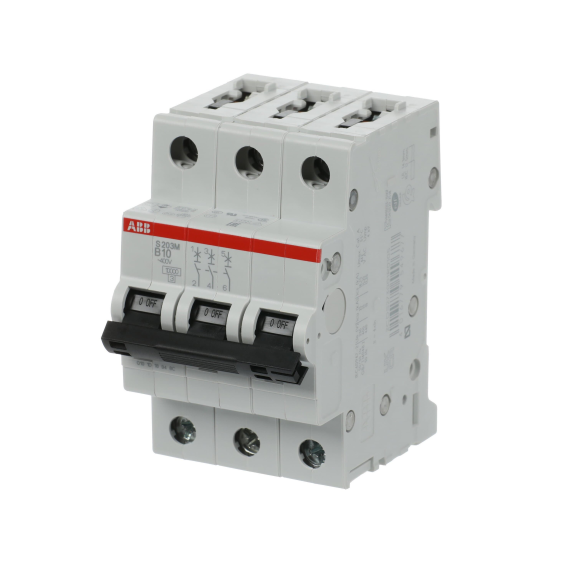ABB 2CDS273001R0105, S 203 M-B 10, System Pro M, 10 Amper, 3 Kutuplu, B Tipi, Otomatik Sigorta, 10 kA, 3x10B