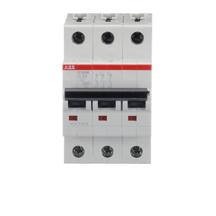 ABB 2CDS273001R0254, S 203 M-C 25, System Pro M, 25 Amper, 3 Kutuplu, C Tipi, Otomatik Sigorta, 10 kA, 3x25C