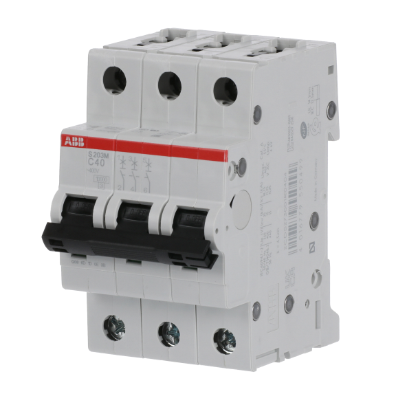 ABB 2CDS273001R0404, S 203 M-C 40, System Pro M, 40 Amper, 3 Kutuplu, C Tipi, Otomatik Sigorta, 10 kA, 3x40C