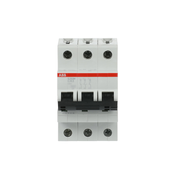 ABB 2CDS273001R0634, S 203 M-C 63, System Pro M, 63 Amper, 3 Kutuplu, C Tipi, Otomatik Sigorta, 10 kA, 3x63C