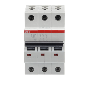 ABB 2CDS273001R0635, S 203 M-B 63, System Pro M, 63 Amper, 3 Kutuplu, B Tipi, Otomatik Sigorta, 10 kA, 3x63B