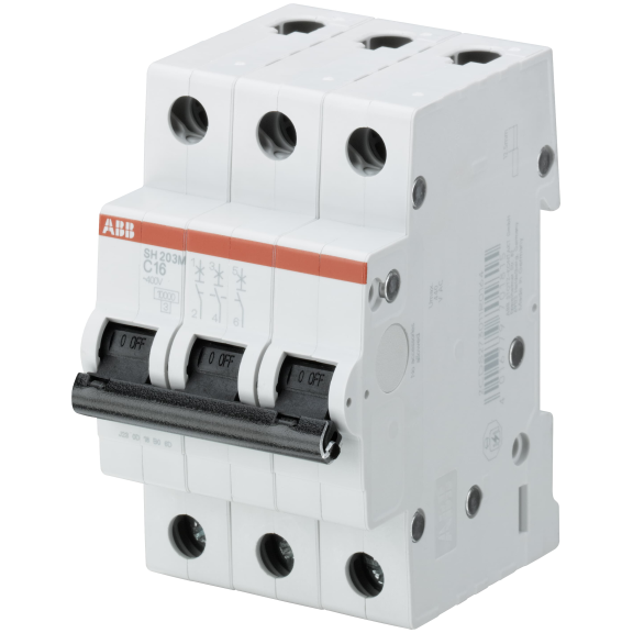 ABB 2CDS273011R0504, SH203M-C 50, Compact Home, 50 Amper, 3 Kutuplu, C Tipi, Otomatik Sigorta, 10 kA, 3x50C