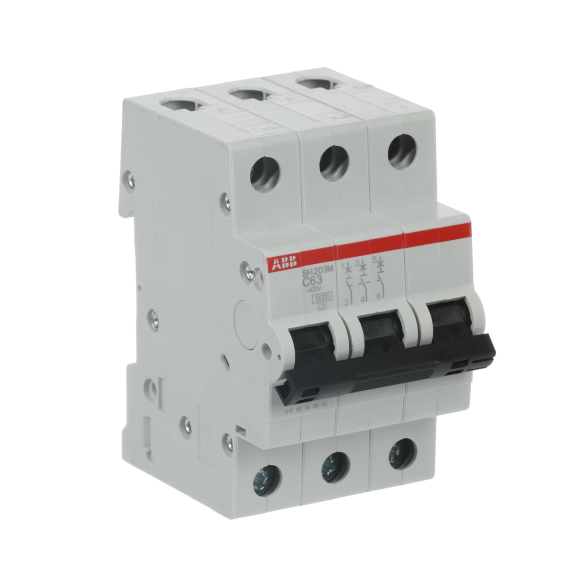 ABB 2CDS273011R0634, SH203M-C 63, Compact Home, 63 Amper, 3 Kutuplu, C Tipi, Otomatik Sigorta, 10 kA, 3x63C