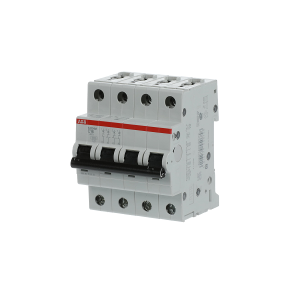 ABB 2CDS274001R0164, S 204 M-C 16, System Pro M, 16 Amper, 4 Kutuplu, C Tipi, Otomatik Sigorta, 10 kA, 4x16C