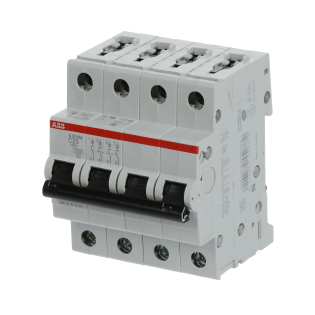 ABB 2CDS274001R0254, S 204 M-C 25, System Pro M, 25 Amper, 4 Kutuplu, C Tipi, Otomatik Sigorta, 10 kA, 4x25C