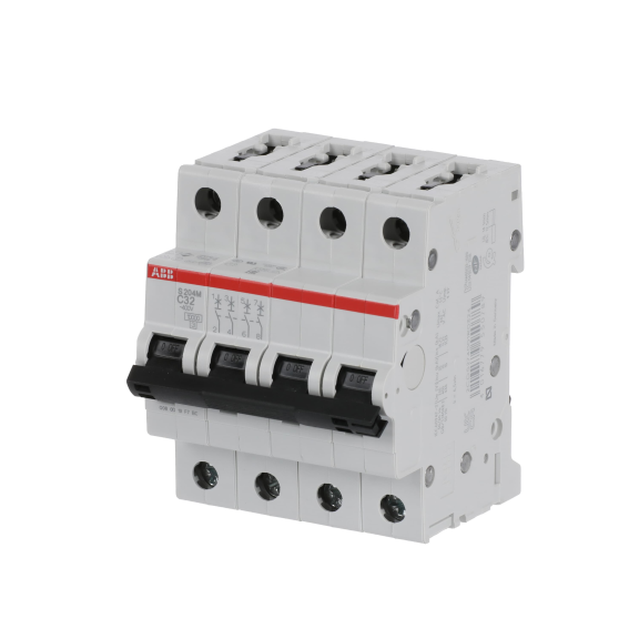 ABB 2CDS274001R0324, S 204 M-C 32, System Pro M, 32 Amper, 4 Kutuplu, C Tipi, Otomatik Sigorta, 10 kA, 4x32C
