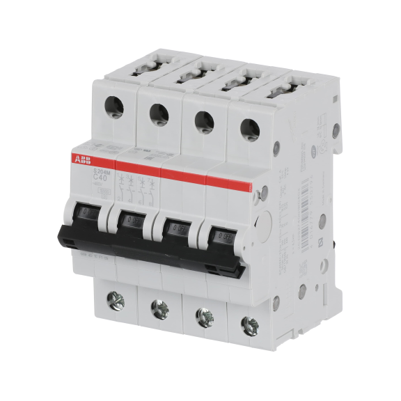 ABB 2CDS274001R0404, S 204 M-C 40, System Pro M, 40 Amper, 4 Kutuplu, C Tipi, Otomatik Sigorta, 10 kA, 4x40C