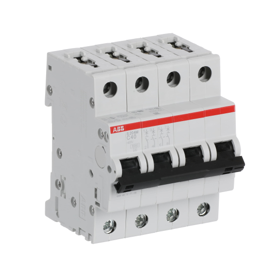 ABB 2CDS274001R0404, S 204 M-C 40, System Pro M, 40 Amper, 4 Kutuplu, C Tipi, Otomatik Sigorta, 10 kA, 4x40C