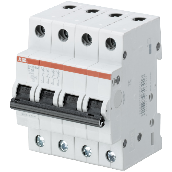 ABB 2CDS274011R0104, SH204M-C 10, Compact Home, 10 Amper, 4 Kutuplu, C Tipi, Otomatik Sigorta, 10 kA, 4x10C