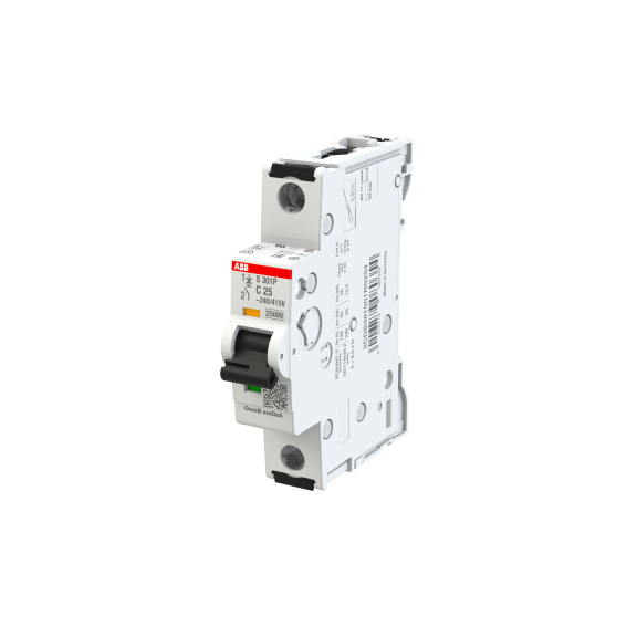 ABB 2CDS381001R0254, S301P-C25, System Pro M, 25 Amper, 1 Kutuplu, C Tipi, Otomatik Sigorta, 25 kA, 1x25C