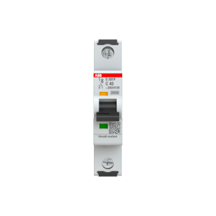 ABB 2CDS381001R0404, S301P-C40, System Pro M, 40 Amper, 1 Kutuplu, C Tipi, Otomatik Sigorta, 20 kA, 1x40C
