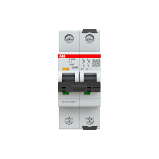 ABB 2CDS382001R0014, S302P-C1, System Pro M, 1 Amper, 2 Kutuplu, C Tipi, Otomatik Sigorta, 25 kA, 2x1C