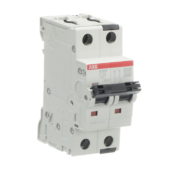 ABB 2CDS382001R0254, S302P-C25, System Pro M, 25 Amper, 2 Kutuplu, C Tipi, Otomatik Sigorta, 25 kA, 2x25C