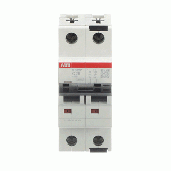 ABB 2CDS382001R0254, S302P-C25, System Pro M, 25 Amper, 2 Kutuplu, C Tipi, Otomatik Sigorta, 25 kA, 2x25C