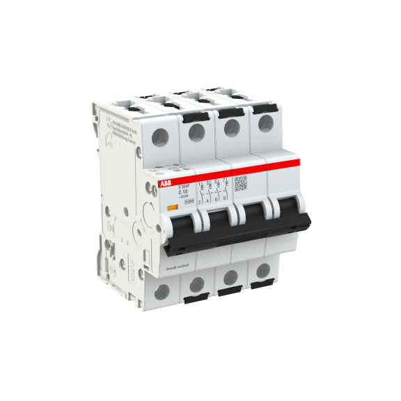 ABB 2CDS384001R0104, S304P-C10, System Pro M, 10 Amper, 4 Kutuplu, C Tipi, Otomatik Sigorta, 25 kA, 4x10C