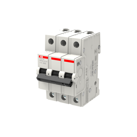 ABB 2CDS653061R0164, BMS613C16, Basic M, 16 Amper, 3 Kutuplu, C Tipi, Otomatik Sigorta, 6 kA, 3x16C