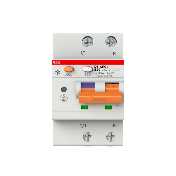ABB 2CSA255103R1205, DS-ARC1 B20 A30, System Pro M, 20 Amper, 30mA, A Tip, Kaçak Akım Korumalı Ark Hatası Algılama Cihazı, 6 kA, B Tipi, 1 Faz+Nötr