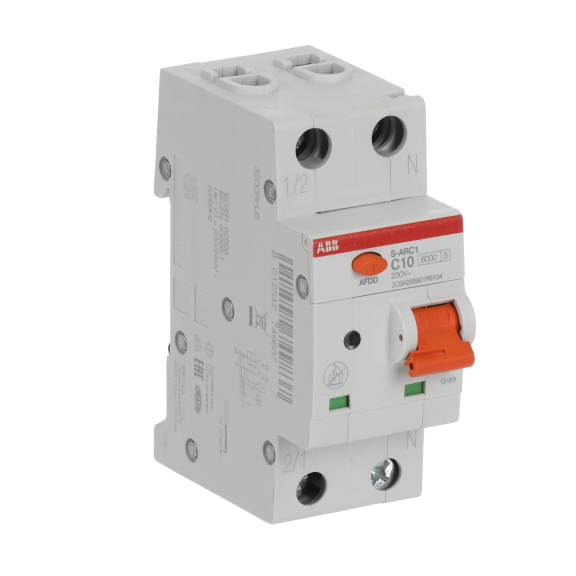 ABB 2CSA255901R9104, S-ARC1 C10, System Pro M, 10 Amper, 2 Kutuplu, C Tipi, Ark Hatası Algılama Cihazı, 6 kA, 2x10C
