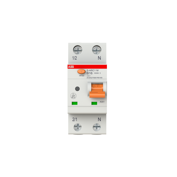ABB 2CSA275901R9165, S-ARC1MB16, System Pro M, 16 Amper, 2 Kutuplu, B Tipi, Ark Hatası Algılama Cihazı, 10 kA, 2x16B