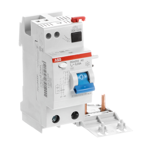ABB 2CSB202001R1400, DDA202 AC-40/0.03, System Pro M, 40 Amper, 30mA, AC Tip, Kaçak Akım Koruma Modülü, 2 Kutuplu