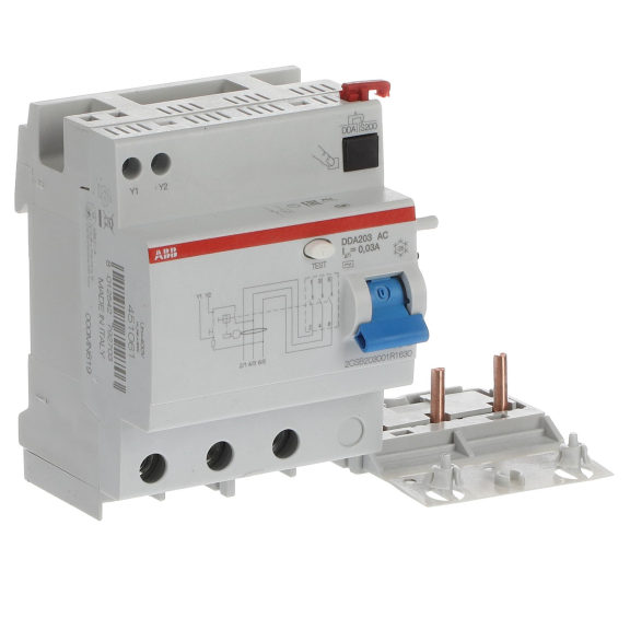ABB 2CSB203001R1630, DDA203 AC-63/0.03, System Pro M, 63 Amper, 30mA, AC Tip, Kaçak Akım Koruma Modülü, 3 Kutuplu