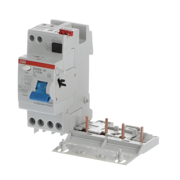 ABB 2CSB204001R3250, DDA204 AC-25/0.3, System Pro M, 25 Amper, 300mA, AC Tip, Kaçak Akım Koruma Modülü, 4 Kutuplu