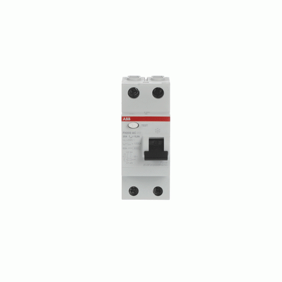 ABB 2CSF202003R3250, FH202 AC-25/0.3, System Pro M, 25 Amper, 300 mA, AC Tip, Kaçak Akım Koruma Rölesi, 2 Kutuplu (1 Faz+Nötr)