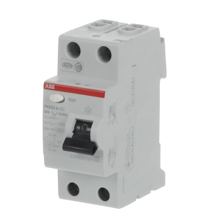 ABB 2CSF202102R1250, FH202 A-25/0.03, System Pro M, 25 Amper, 30 mA, A Tip, Kaçak Akım Koruma Rölesi, 2 Kutuplu (1 Faz+Nötr)