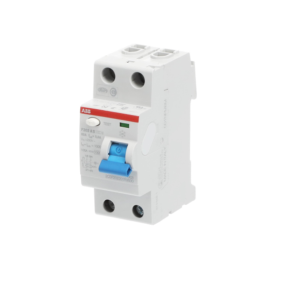 ABB 2CSF202201R3630, F202 A S-63/0.3, System Pro M, 63 Amper, 300 mA, A Tip, Kaçak Akım Koruma Rölesi, 2 Kutuplu (1 Faz+Nötr)