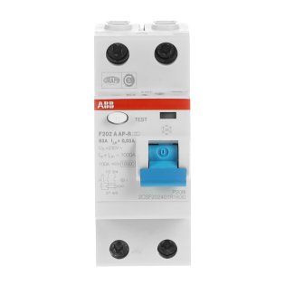 ABB 2CSF202401R1630, F202 A-63/0.03 AP-R, System Pro M, 63 Amper, 30 mA, A-APR Tip, Kaçak Akım Koruma Rölesi, 2 Kutuplu (1 Faz+Nötr)