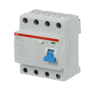 ABB 2CSF204001R1250, F204 AC-25/0.03, System Pro M, 25 Amper, 30 mA, AC Tip, Kaçak Akım Koruma Rölesi, 4 Kutuplu (3 Faz+Nötr)