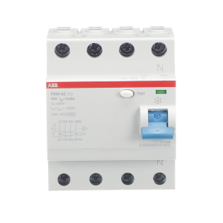 ABB 2CSF204001R1400, F204 AC-40/0.03, System Pro M, 40 Amper, 30 mA, AC Tip, Kaçak Akım Koruma Rölesi, 4 Kutuplu (3 Faz+Nötr)