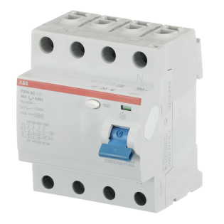 ABB 2CSF204001R1630, F204 AC-63/0.03, System Pro M, 63 Amper, 30 mA, AC Tip, Kaçak Akım Koruma Rölesi, 4 Kutuplu (3 Faz+Nötr)