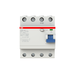 ABB 2CSF204001R1800, F204 AC-80/0.03, System Pro M, 80 Amper, 30 mA, AC Tip, Kaçak Akım Koruma Rölesi, 4 Kutuplu (3 Faz+Nötr)