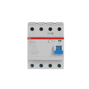 ABB 2CSF204001R1900, F204 AC-100/0.03, System Pro M, 100 Amper, 30 mA, AC Tip, Kaçak Akım Koruma Rölesi, 4 Kutuplu (3 Faz+Nötr)