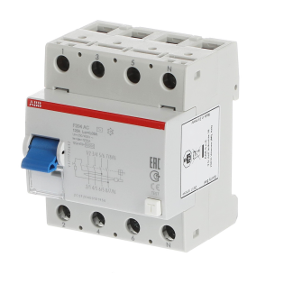 ABB 2CSF204001R1950, F204 AC-125/0.03, System Pro M, 125 Amper, 30 mA, AC Tip, Kaçak Akım Koruma Rölesi, 4 Kutuplu (3 Faz+Nötr)